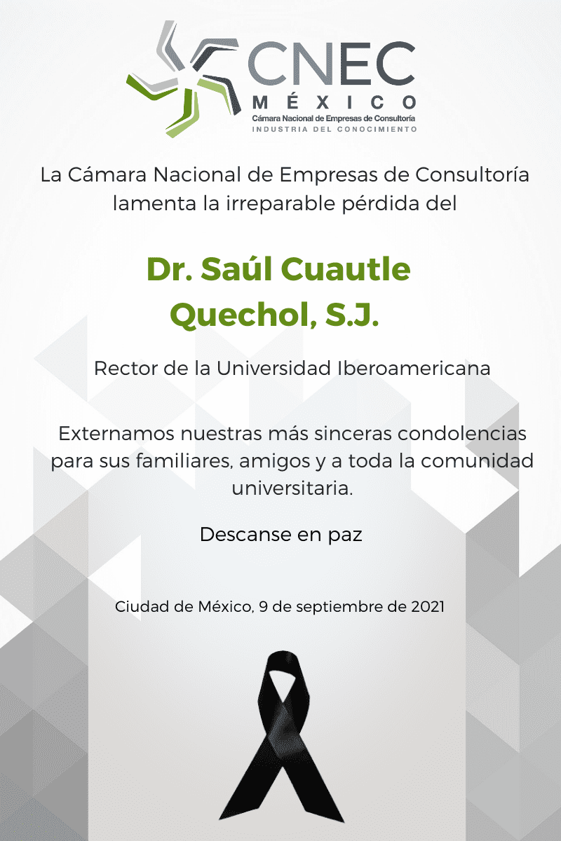LAMENTA CNEC FALLECIMIENTO DEL DR. SAÚL CUAUTLE QUECHOL, S.J., RECTOR DE LA UNIVERSIDAD IBEROAMERICANA